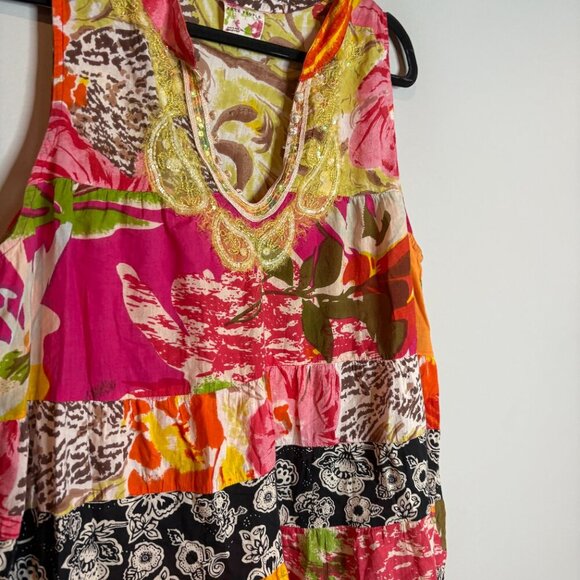 Free People Colorful Bright Patchwork Dress - Picture 3 of 7